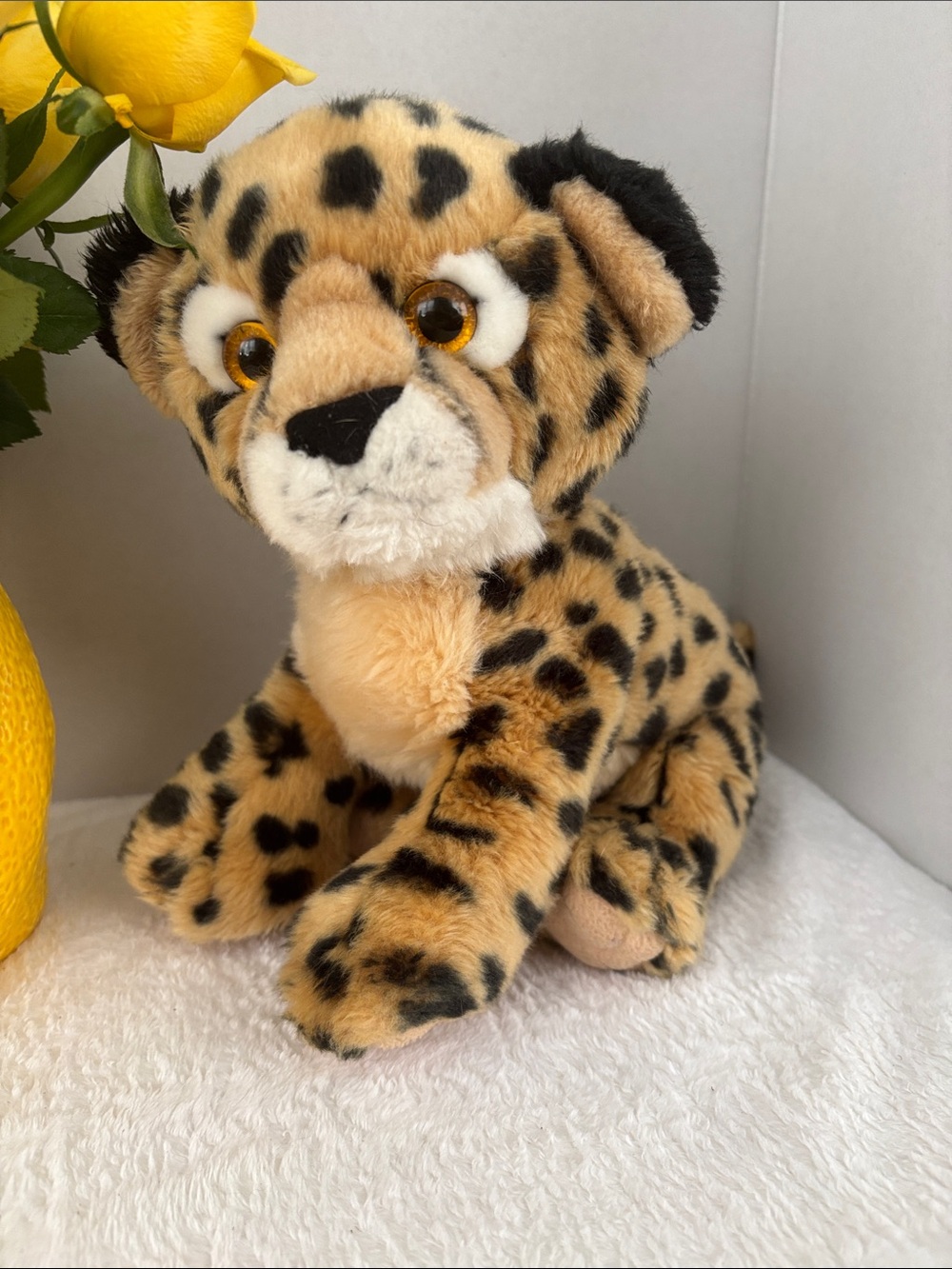 Aurora Plush cheetah Cub Stuffed Animal - Tan & Black Soft Toy